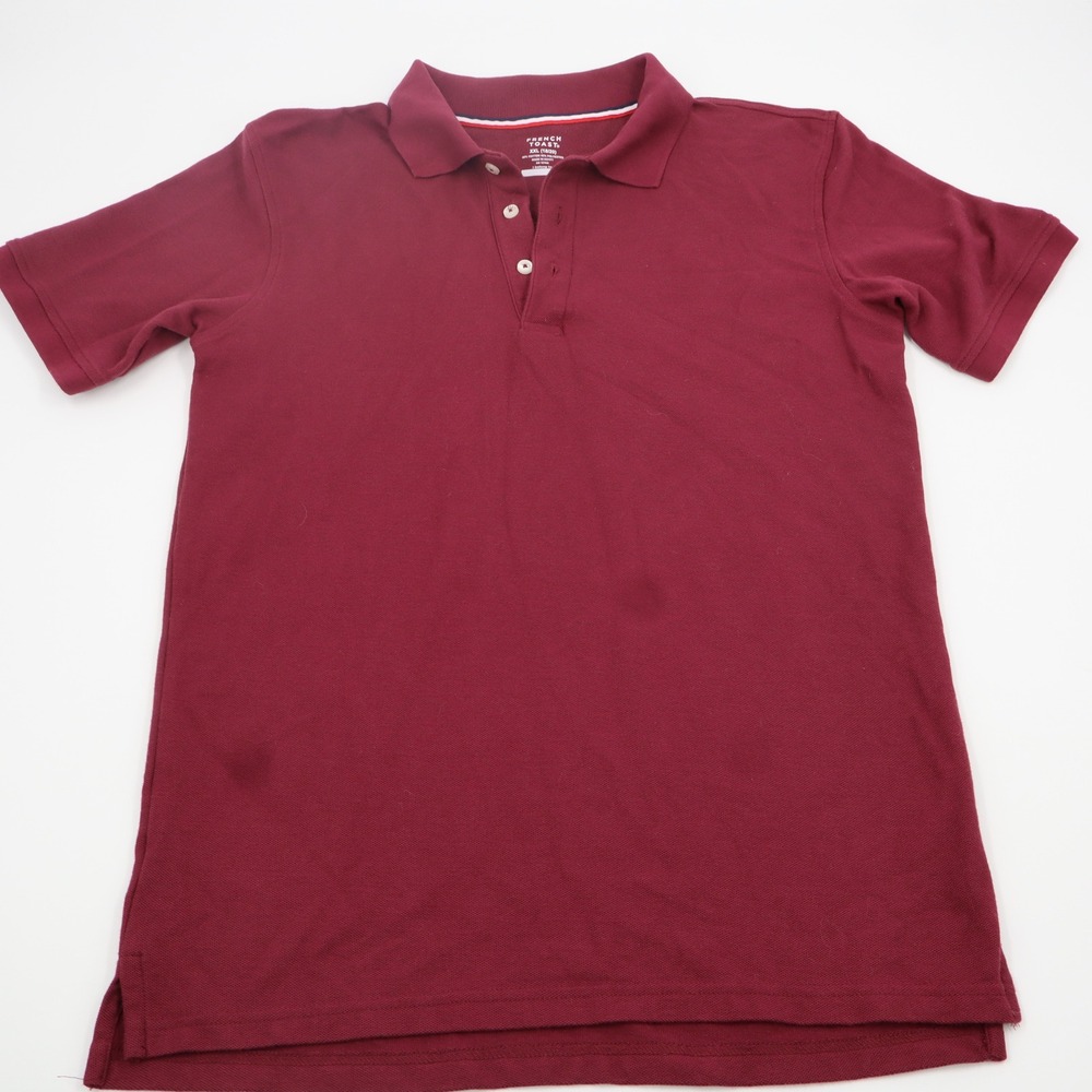 French Toast Kids Burgundy Short Sleeve Polo Shirt‎ School Uniform XXL 18/20